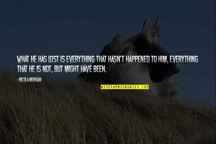 Quotes Wallpaper About God Quotes By Nicola Morgan: What he has lost is everything that hasn't