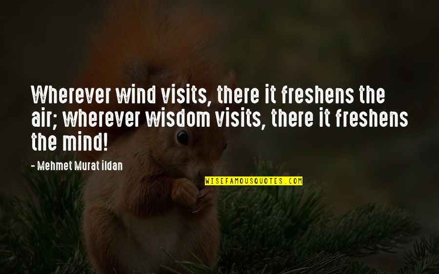 Quotes Wherever Quotes By Mehmet Murat Ildan: Wherever wind visits, there it freshens the air;