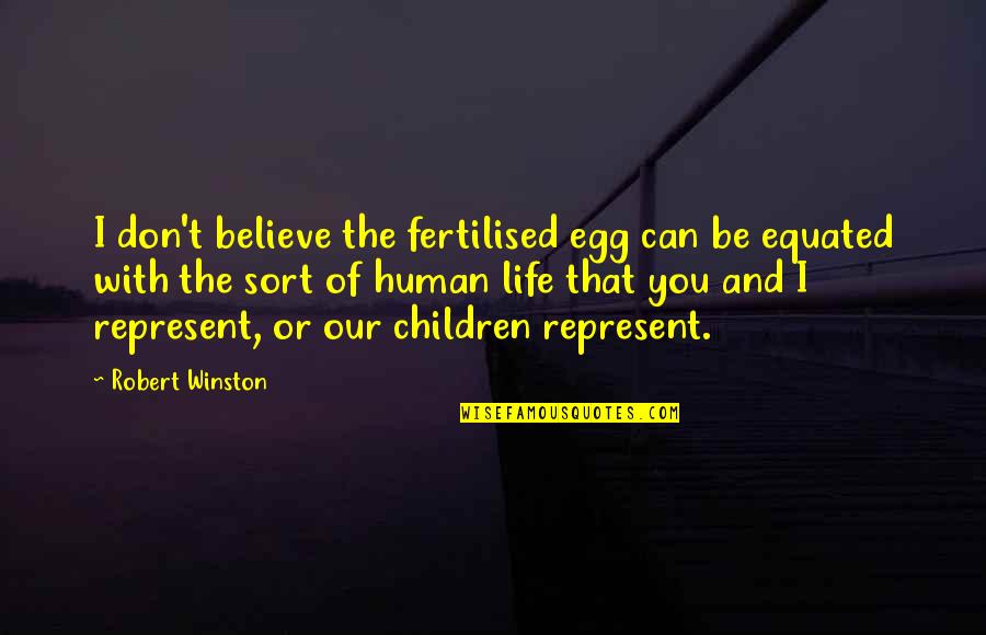 Quotes Zweifel Quotes By Robert Winston: I don't believe the fertilised egg can be