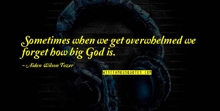 Quran Translation Quotes By Aiden Wilson Tozer: Sometimes when we get overwhelmed we forget how