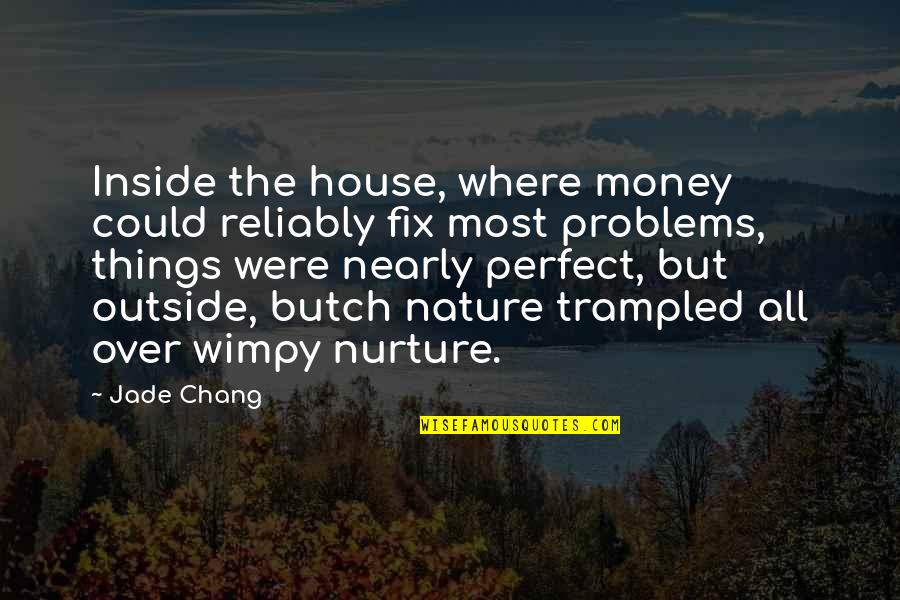 Quratulain Balouch Quotes By Jade Chang: Inside the house, where money could reliably fix