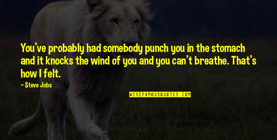 Qyteti I Shkodres Quotes By Steve Jobs: You've probably had somebody punch you in the