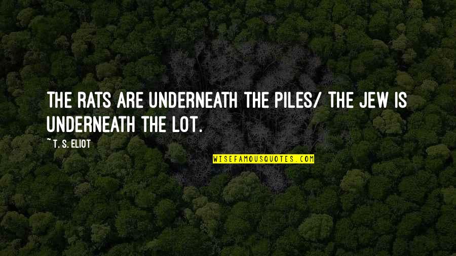 R Mersalat Gebraten Rezept Quotes By T. S. Eliot: The rats are underneath the piles/ The Jew