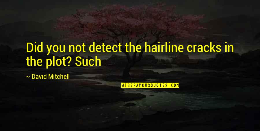 R Q Q Plot Quotes By David Mitchell: Did you not detect the hairline cracks in R Q Q Plot Quotes By David Mitchell: Did you not detect the hairline cracks in
