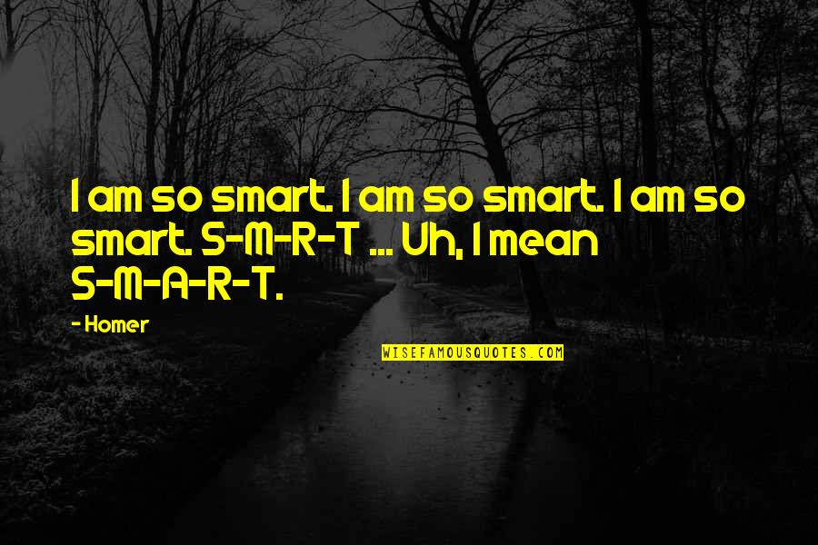 R S M Quotes By Homer: I am so smart. I am so smart.