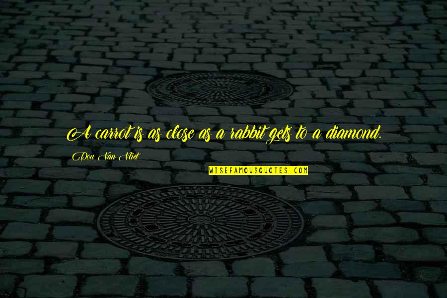 Rabbits Quotes By Don Van Vliet: A carrot is as close as a rabbit Rabbits Quotes By Don Van Vliet: A carrot is as close as a rabbit