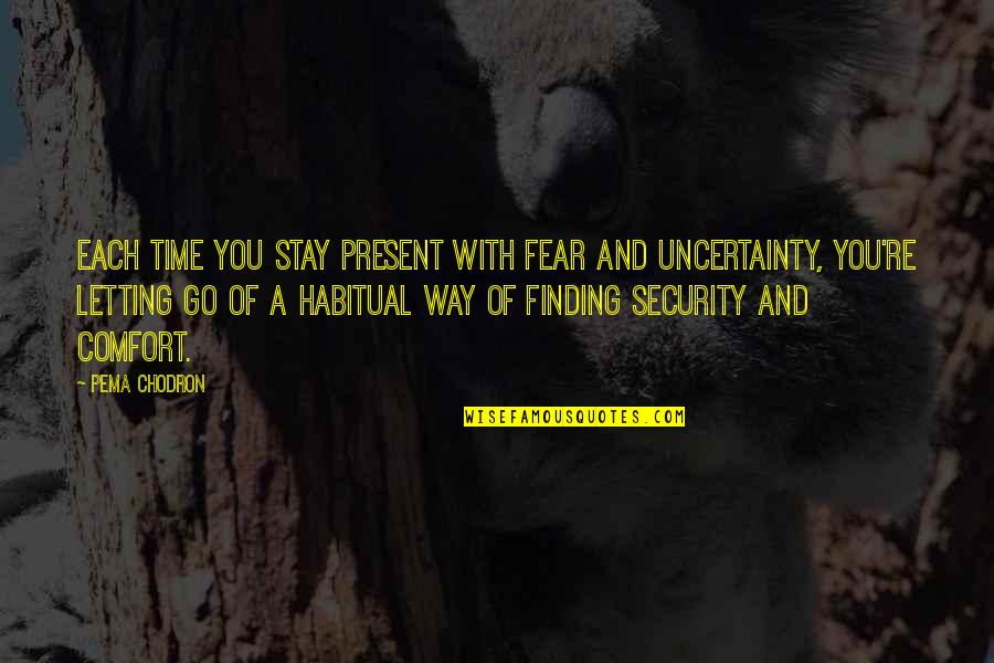 Rabiaa Tv Quotes By Pema Chodron: Each time you stay present with fear and Rabiaa Tv Quotes By Pema Chodron: Each time you stay present with fear and