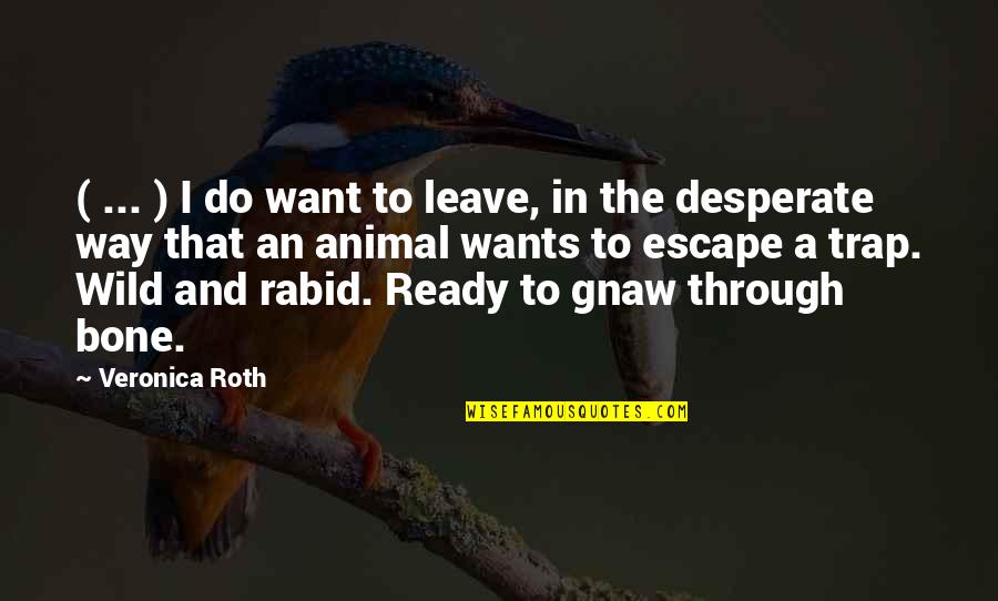 Rabid Quotes By Veronica Roth: ( ... ) I do want to leave,