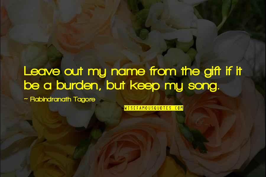 Rabindranath Quotes By Rabindranath Tagore: Leave out my name from the gift if