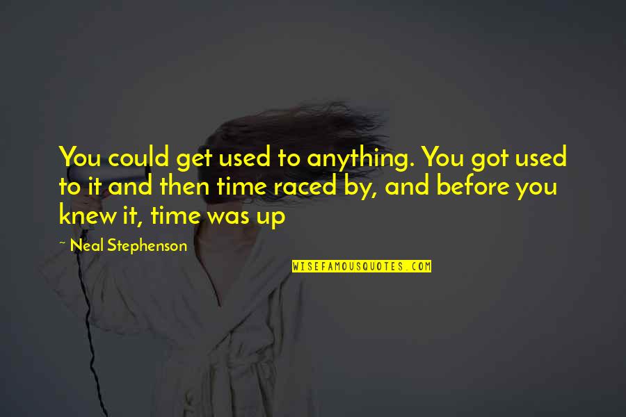 Raced Quotes By Neal Stephenson: You could get used to anything. You got