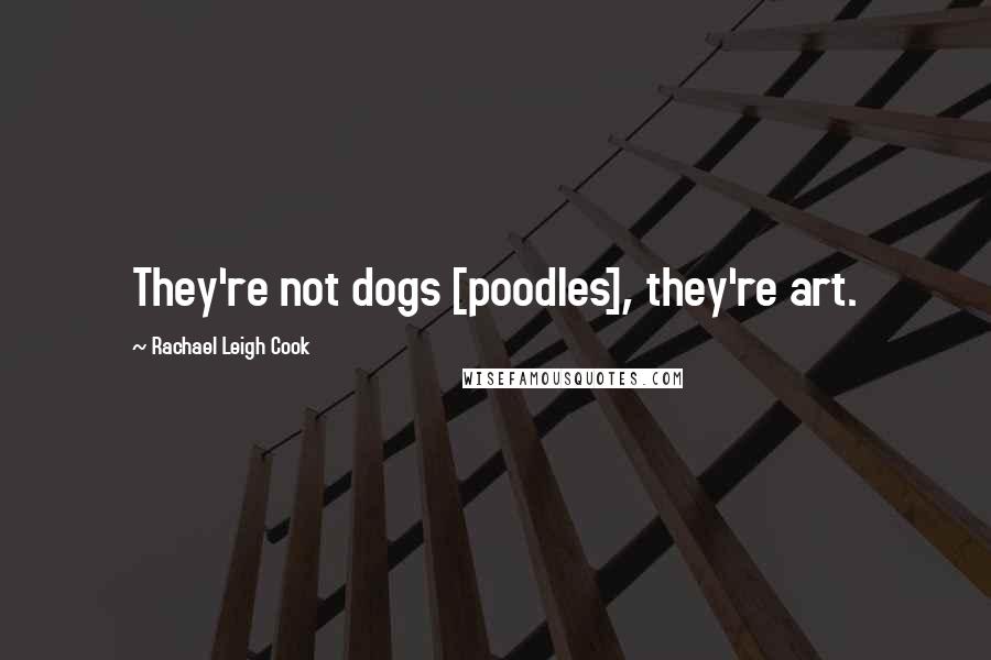 Rachael Leigh Cook quotes: They're not dogs [poodles], they're art.