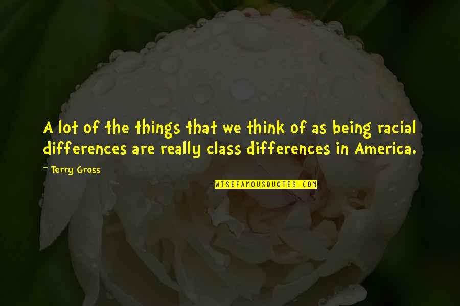 Racial Differences Quotes By Terry Gross: A lot of the things that we think