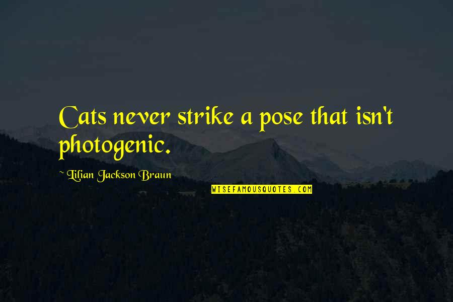 Racism And Oppression Quotes By Lilian Jackson Braun: Cats never strike a pose that isn't photogenic.