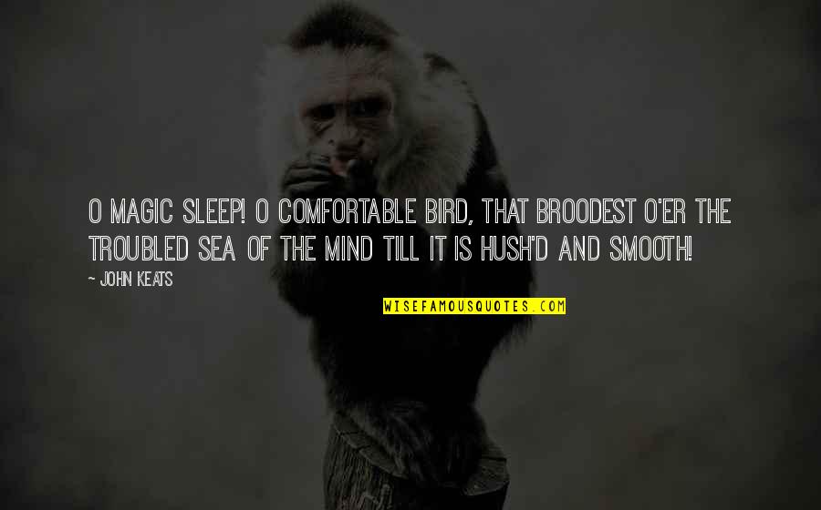 Radagast Hat Quotes By John Keats: O magic sleep! O comfortable bird, That broodest
