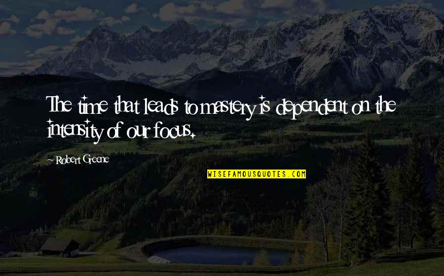 Radagast Rabbits Quotes By Robert Greene: The time that leads to mastery is dependent