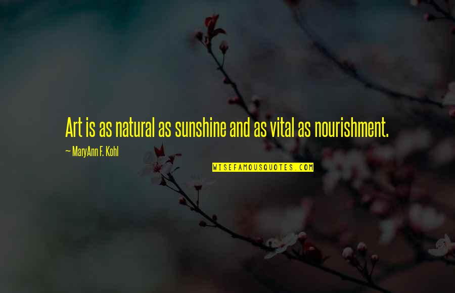 Radaker Family Tree Quotes By MaryAnn F. Kohl: Art is as natural as sunshine and as Radaker Family Tree Quotes By MaryAnn F. Kohl: Art is as natural as sunshine and as