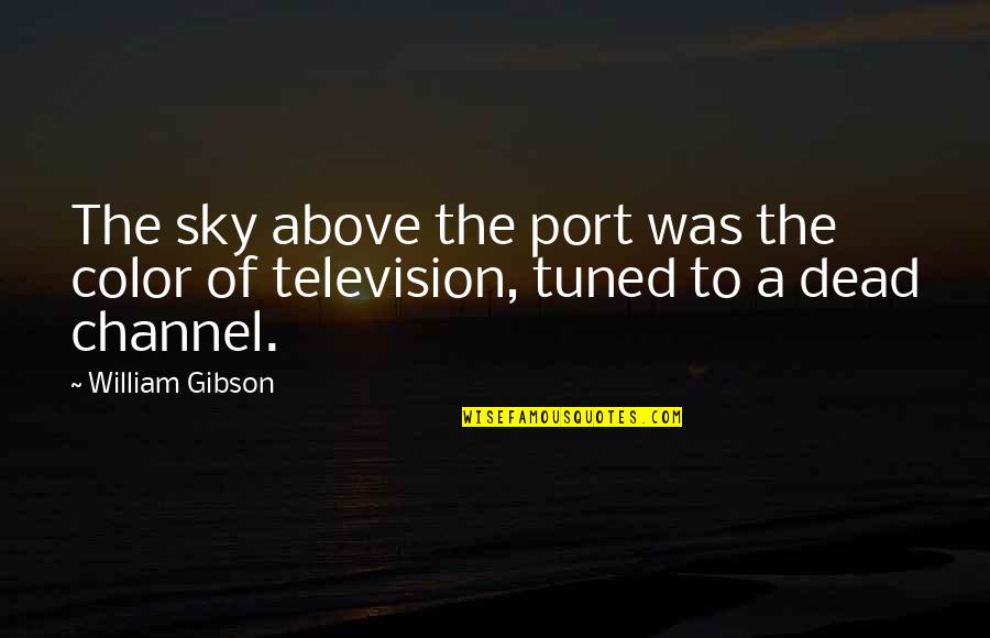 Radclyffe Rivers Quotes By William Gibson: The sky above the port was the color