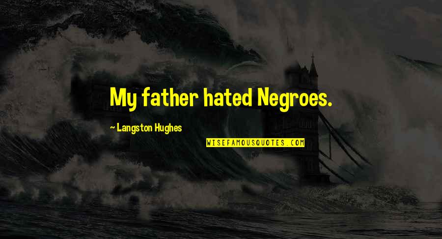 Radetzky Mars Quotes By Langston Hughes: My father hated Negroes.