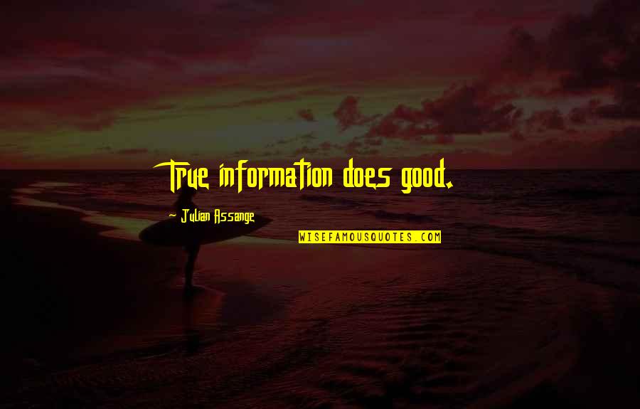 Radha Krishna Incomplete Love Quotes By Julian Assange: True information does good. Radha Krishna Incomplete Love Quotes By Julian Assange: True information does good.