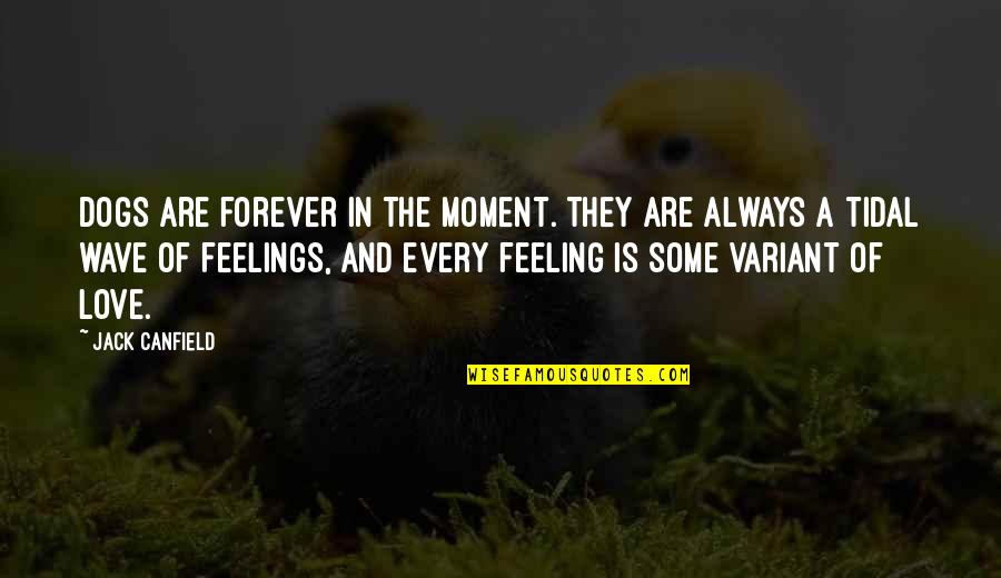 Radha Krishna Romantic Quotes By Jack Canfield: Dogs are forever in the moment. They are