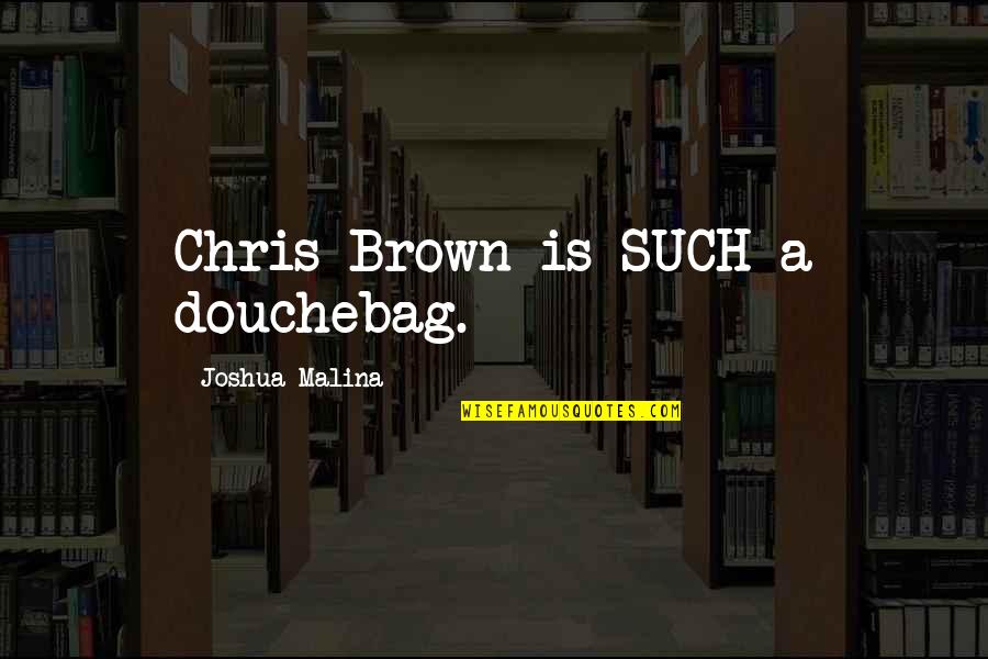 Radharani Ki Quotes By Joshua Malina: Chris Brown is SUCH a douchebag.