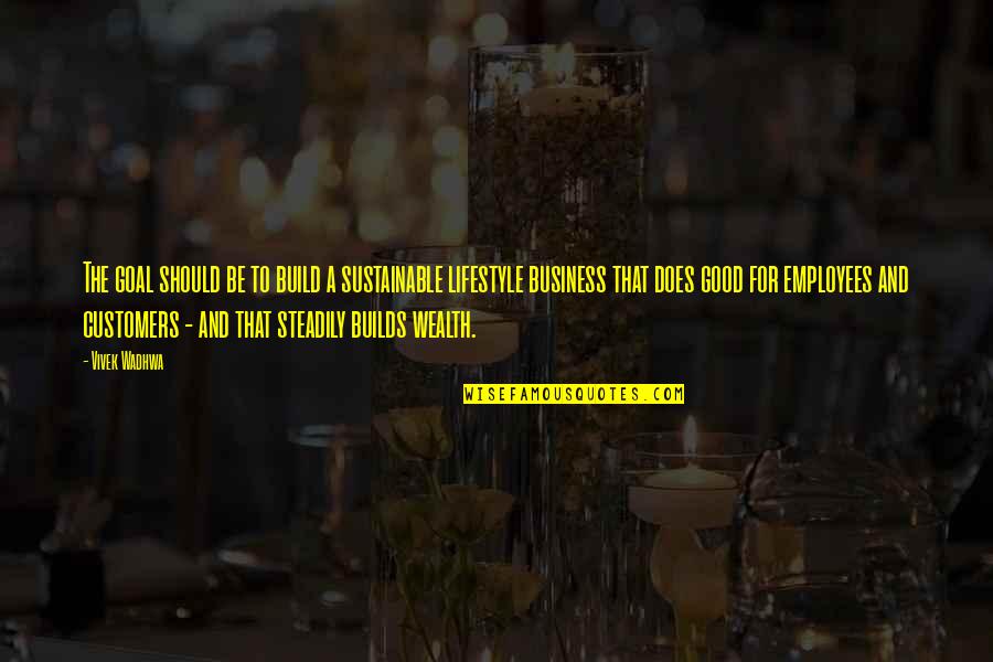 Radhats Quotes By Vivek Wadhwa: The goal should be to build a sustainable Radhats Quotes By Vivek Wadhwa: The goal should be to build a sustainable