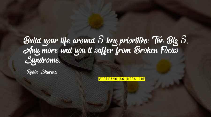Radhe Krishna Love Quotes By Robin Sharma: Build your life around 5 key priorities: The