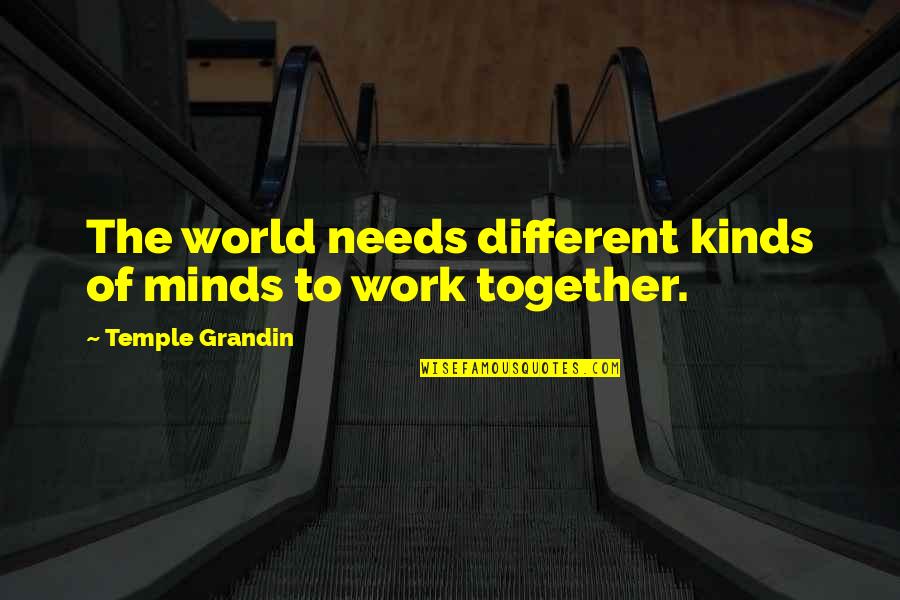 Radhi Devlukia Quotes By Temple Grandin: The world needs different kinds of minds to Radhi Devlukia Quotes By Temple Grandin: The world needs different kinds of minds to