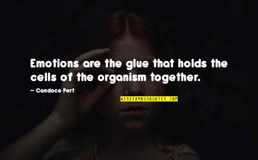 Radical Synonym Quotes By Candace Pert: Emotions are the glue that holds the cells