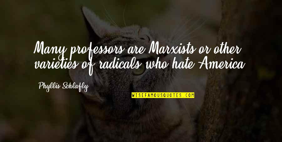Radicals Quotes By Phyllis Schlafly: Many professors are Marxists or other varieties of