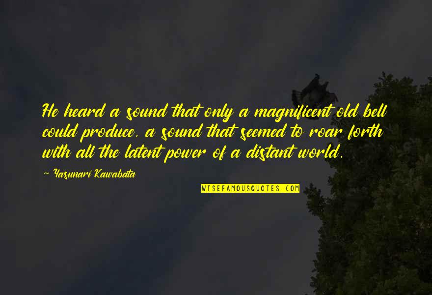 Radice Cubica Quotes By Yasunari Kawabata: He heard a sound that only a magnificent Radice Cubica Quotes By Yasunari Kawabata: He heard a sound that only a magnificent