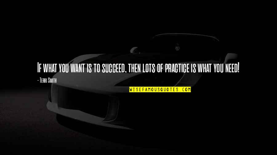 Radio South Quotes By Terri Smith: If what you want is to succeed, then