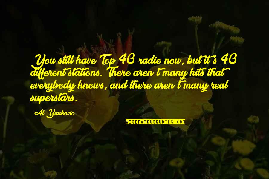 Radio Stations Quotes By Al Yankovic: You still have Top 40 radio now, but