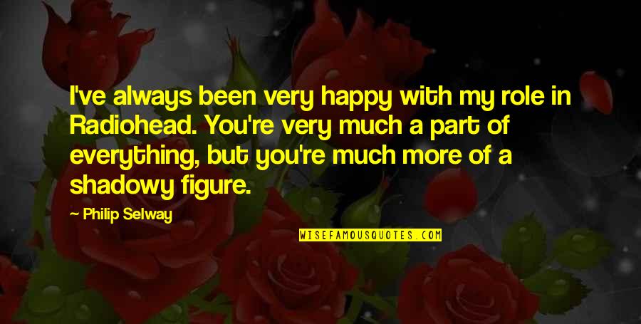 Radiohead Quotes By Philip Selway: I've always been very happy with my role