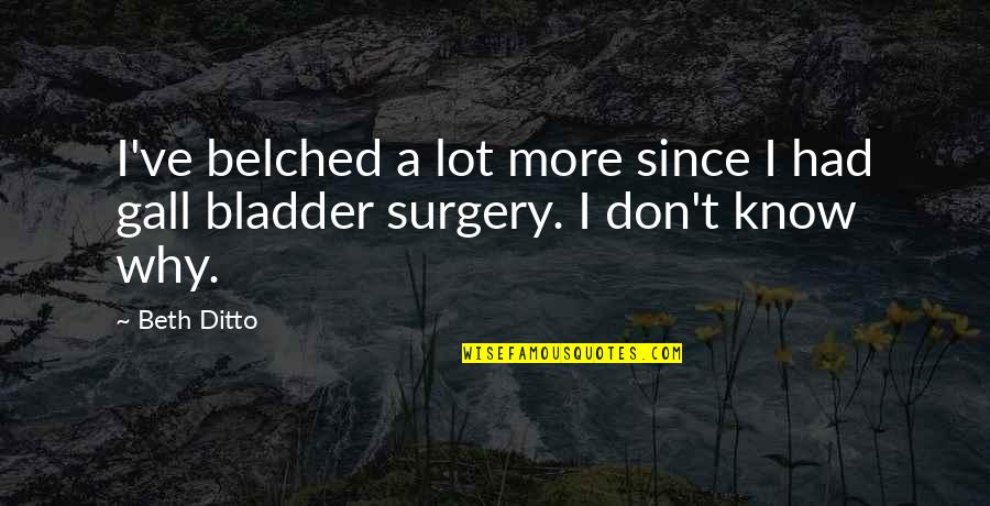 Radoman Bojovic Quotes By Beth Ditto: I've belched a lot more since I had