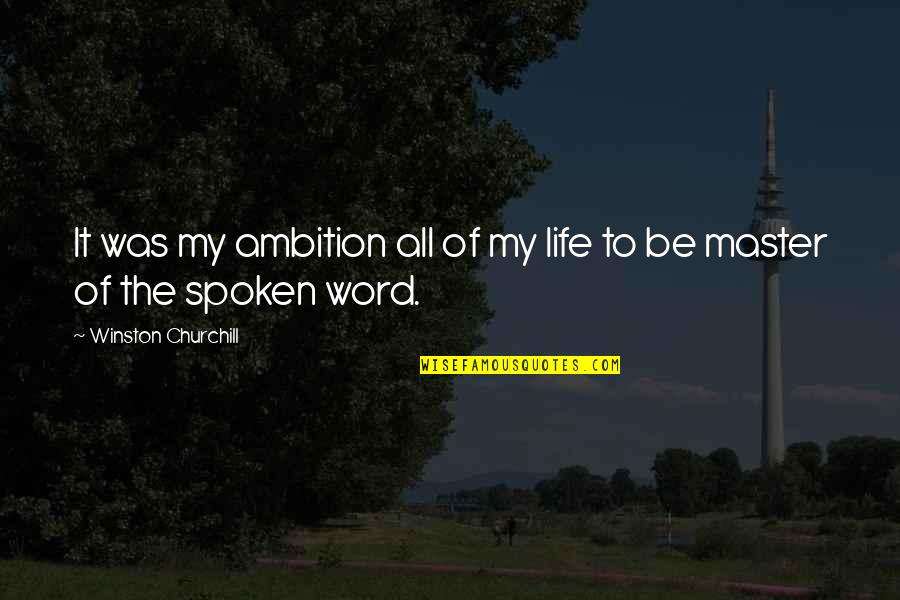 Radosevich Mozinski Quotes By Winston Churchill: It was my ambition all of my life Radosevich Mozinski Quotes By Winston Churchill: It was my ambition all of my life