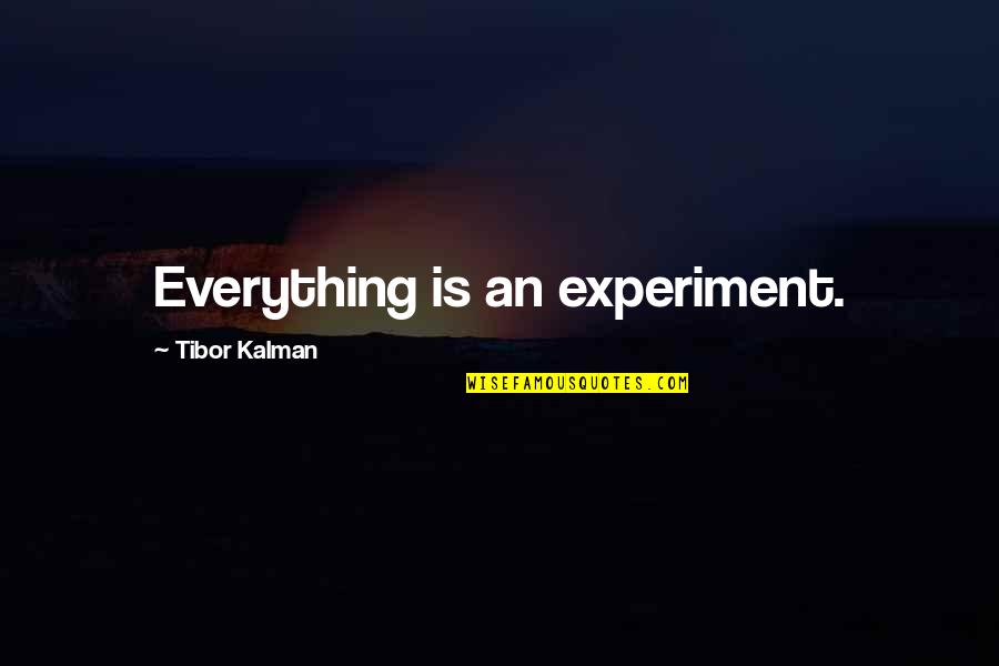 Radyo Voyage Quotes By Tibor Kalman: Everything is an experiment.
