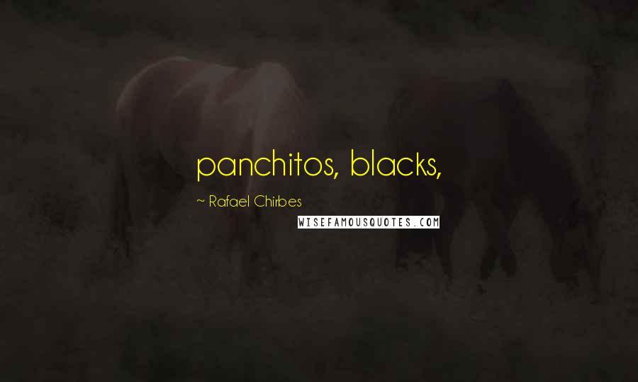 Rafael Chirbes quotes: panchitos, blacks,