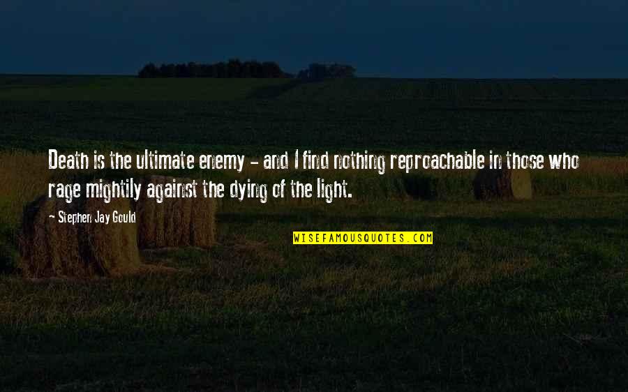 Rage Against The Dying Of The Light Quotes By Stephen Jay Gould: Death is the ultimate enemy - and I