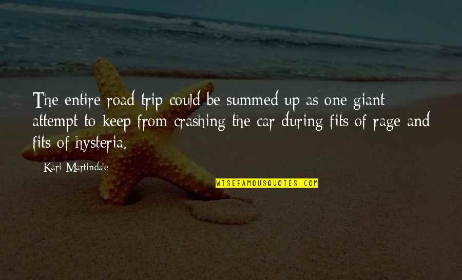 Rage Quotes By Kari Martindale: The entire road trip could be summed up Rage Quotes By Kari Martindale: The entire road trip could be summed up
