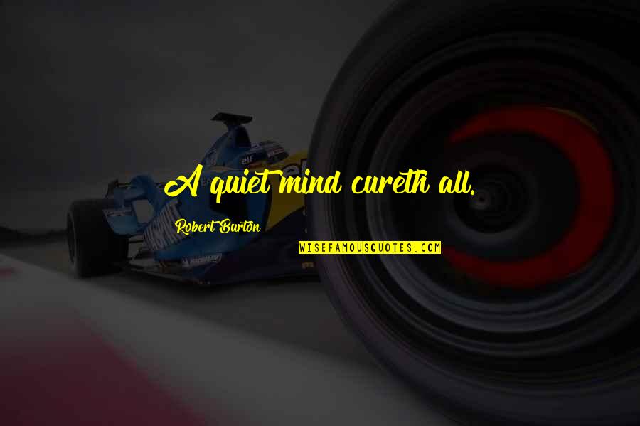 Raggiera Quotes By Robert Burton: A quiet mind cureth all. Raggiera Quotes By Robert Burton: A quiet mind cureth all.