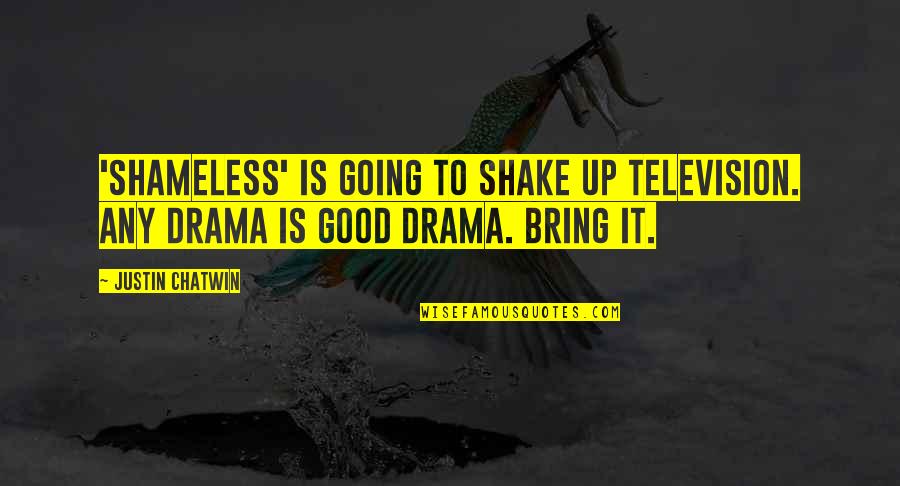 Raghuram Rajan Inspirational Quotes By Justin Chatwin: 'Shameless' is going to shake up television. Any