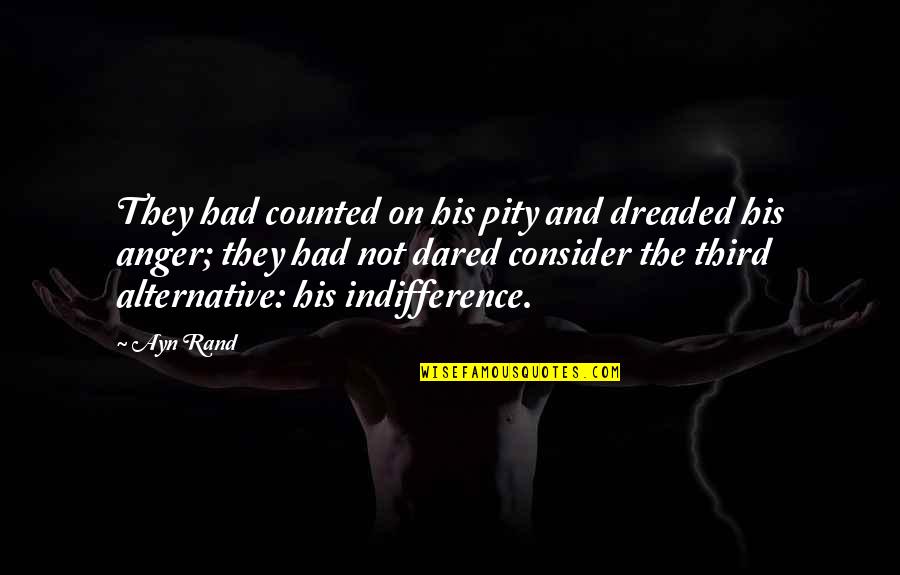 Ragini Quotes By Ayn Rand: They had counted on his pity and dreaded Ragini Quotes By Ayn Rand: They had counted on his pity and dreaded