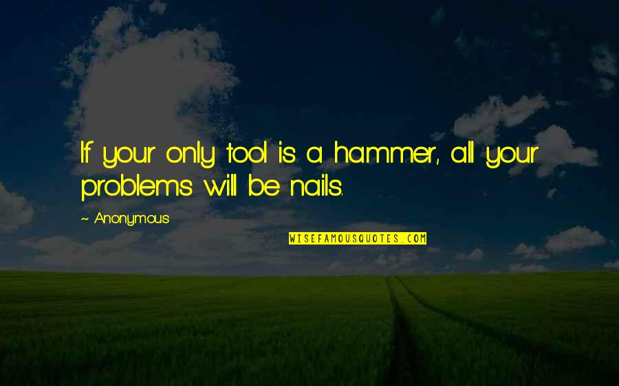 Ragnar Lodbrok Quotes By Anonymous: If your only tool is a hammer, all