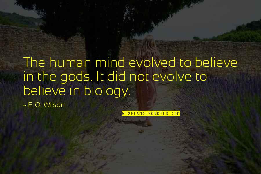Raheen Parish Quotes By E. O. Wilson: The human mind evolved to believe in the
