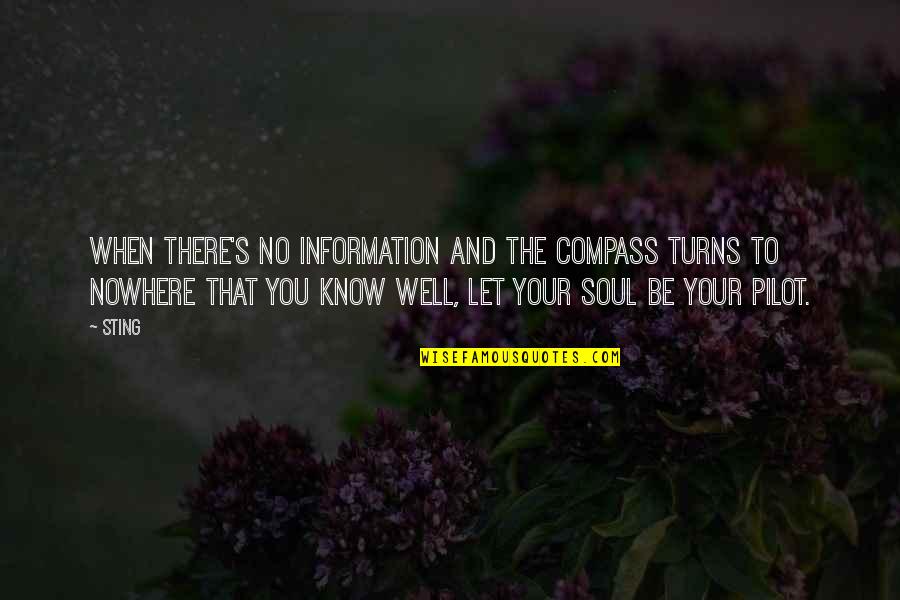 Rahil Azam Quotes By Sting: When there's no information and the compass turns