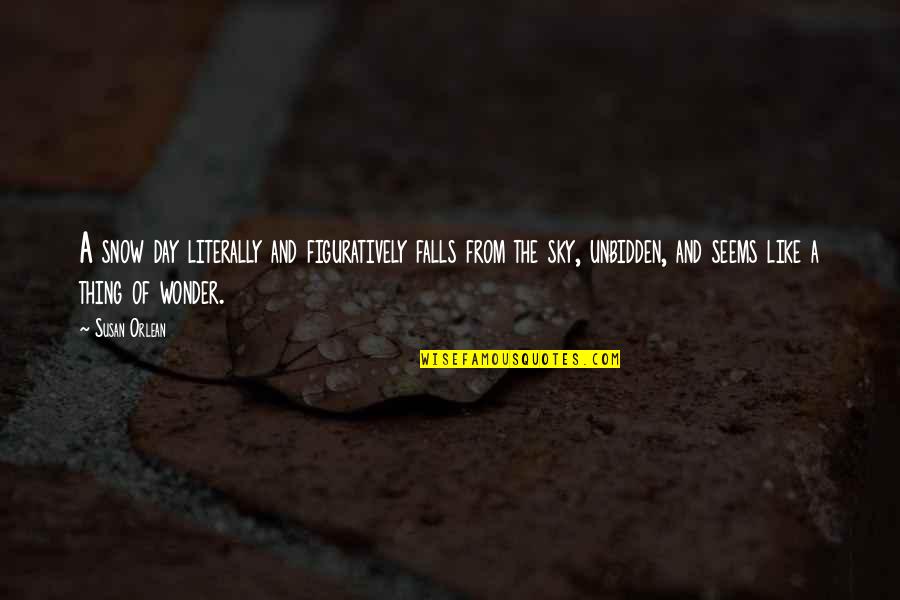Rahman Mostafiz Quotes Quotes By Susan Orlean: A snow day literally and figuratively falls from Rahman Mostafiz Quotes Quotes By Susan Orlean: A snow day literally and figuratively falls from