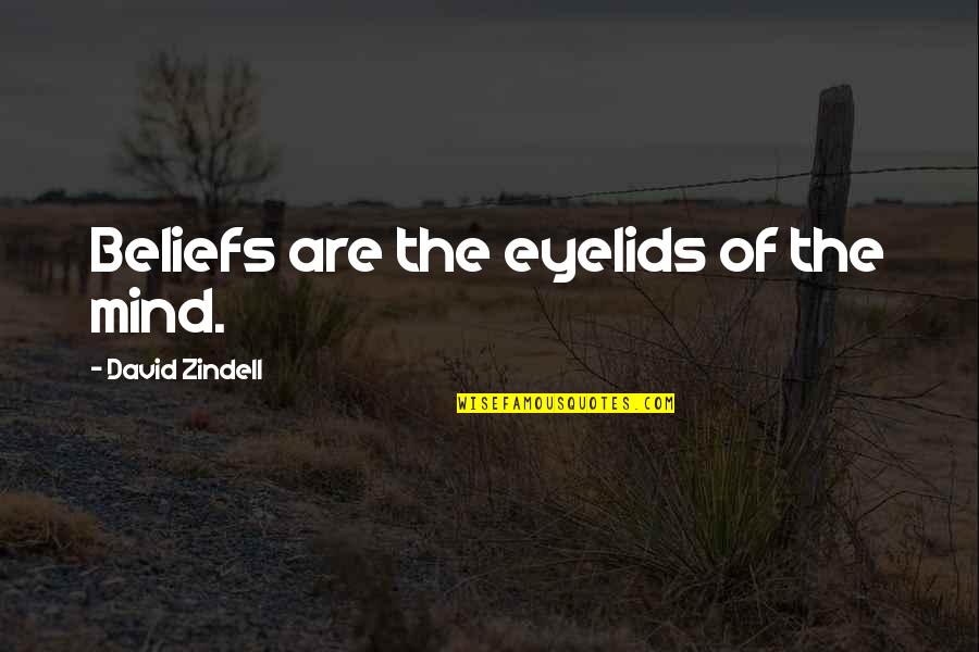 Rahul Mishra Quotes By David Zindell: Beliefs are the eyelids of the mind.