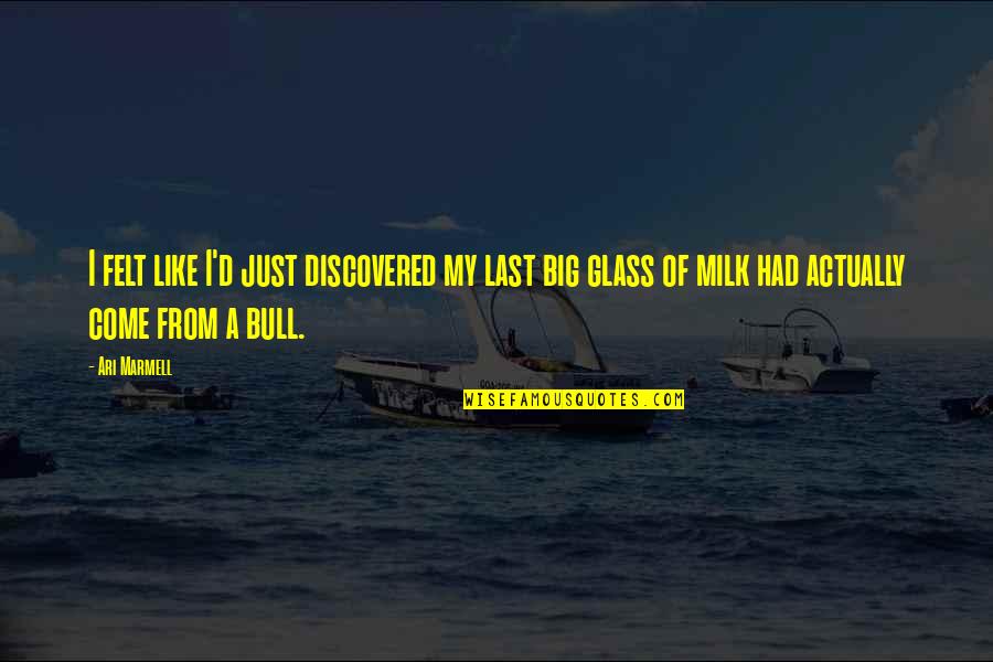 Raimondas Rumsas Quotes By Ari Marmell: I felt like I'd just discovered my last Raimondas Rumsas Quotes By Ari Marmell: I felt like I'd just discovered my last