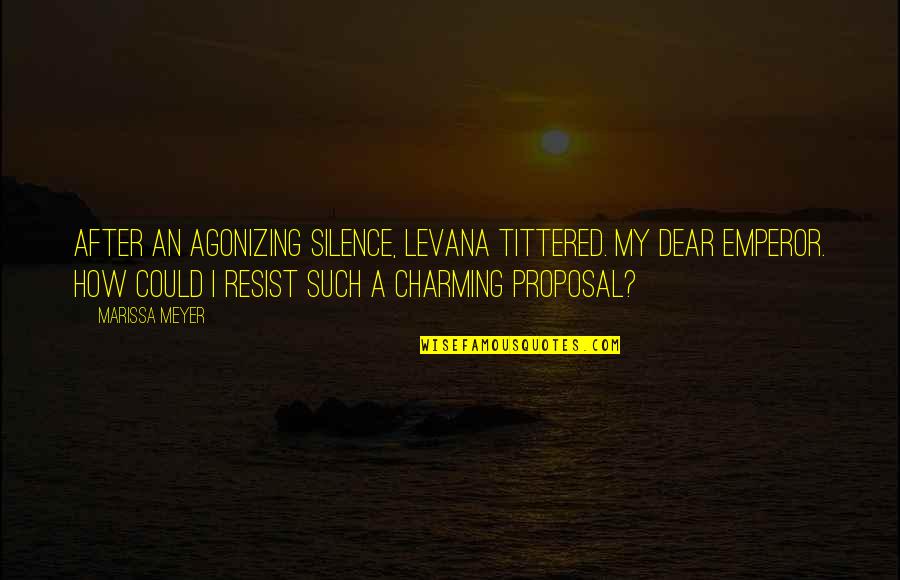 Rain Cleansing Quotes By Marissa Meyer: After an agonizing silence, Levana tittered. My dear Rain Cleansing Quotes By Marissa Meyer: After an agonizing silence, Levana tittered. My dear